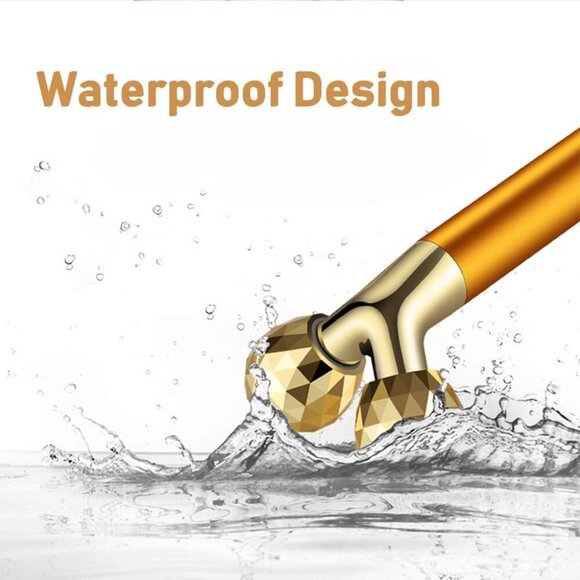 2 in 1 Face Massager Golden Facial Electric 3D Roller and T Shape Arm Eye Nose M - Picture 5 of 6